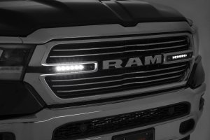 Ram 1500 LED Grille Kit - Rough Country - Dual 6in Slimline - Black - '19-'24